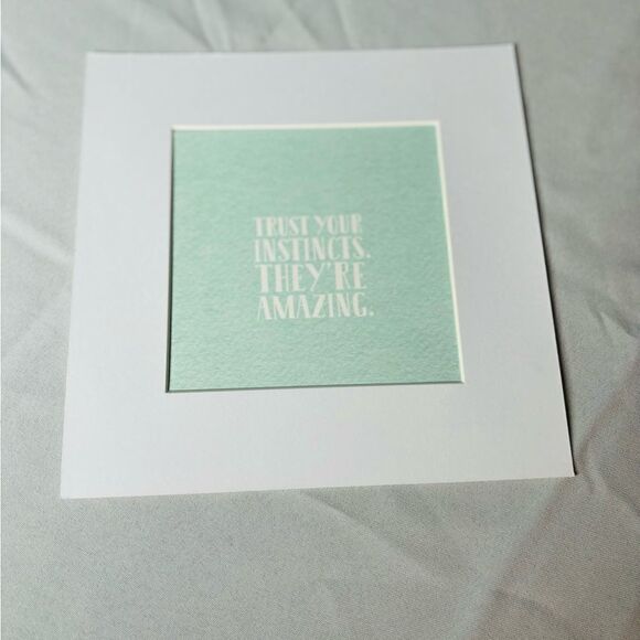 NEW! 4” x 4” Matted & Framed Motivational Sign Wall or Table Display - Picture 1 of 5